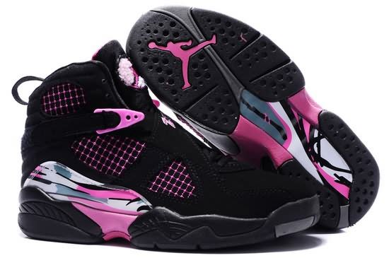 New Arrival Womens Air Jordan 8 black pink New